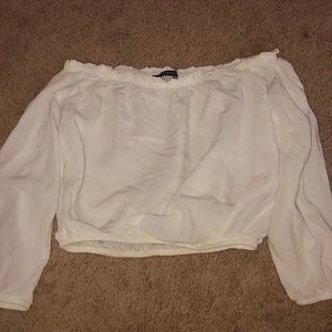 brandy melville off-the-shoulder crop top